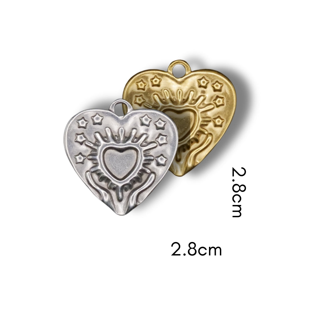Heart Charm (Silver or Gold) compatible with our necklaces