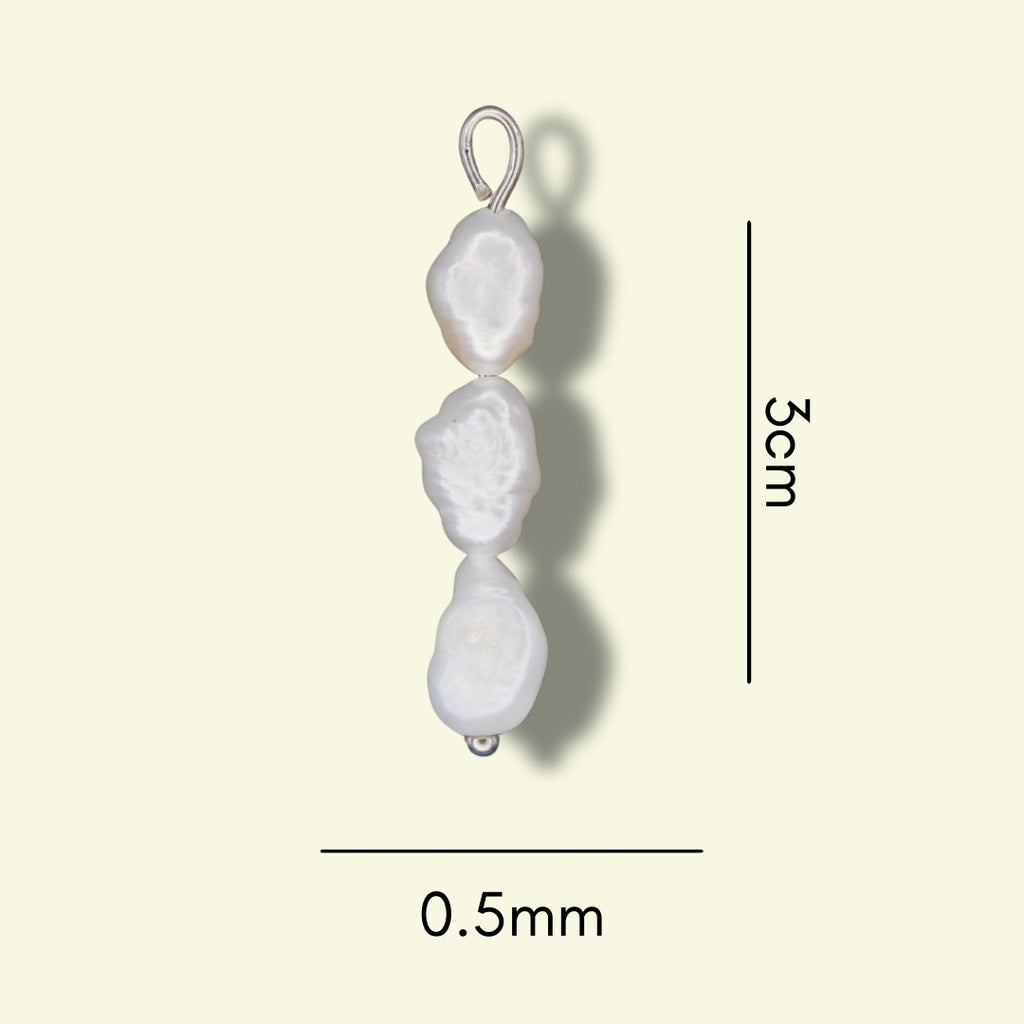 Stacked Pearl Charm I 2 Styles (Gold or Silver)