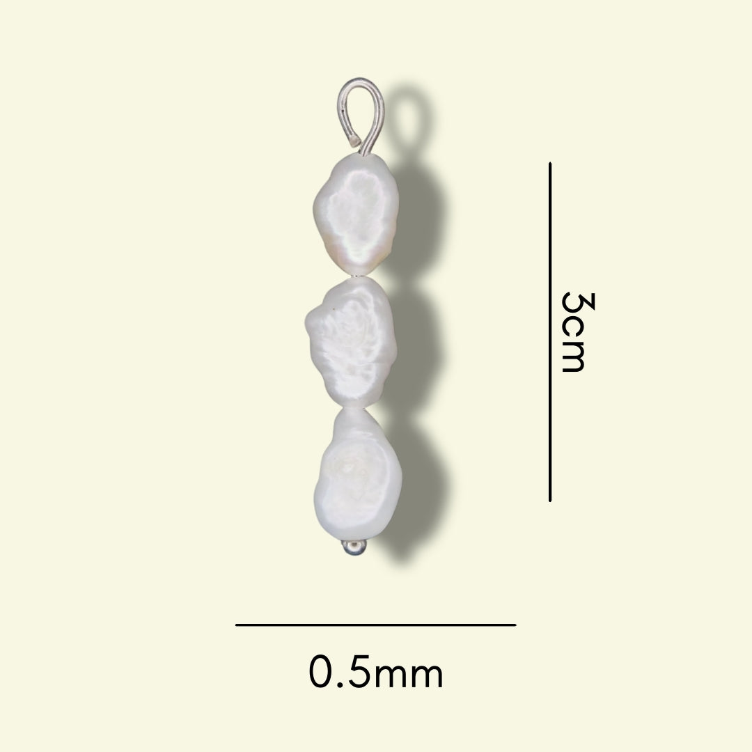 Stacked Pearl Charm I 2 Styles (Gold or Silver)