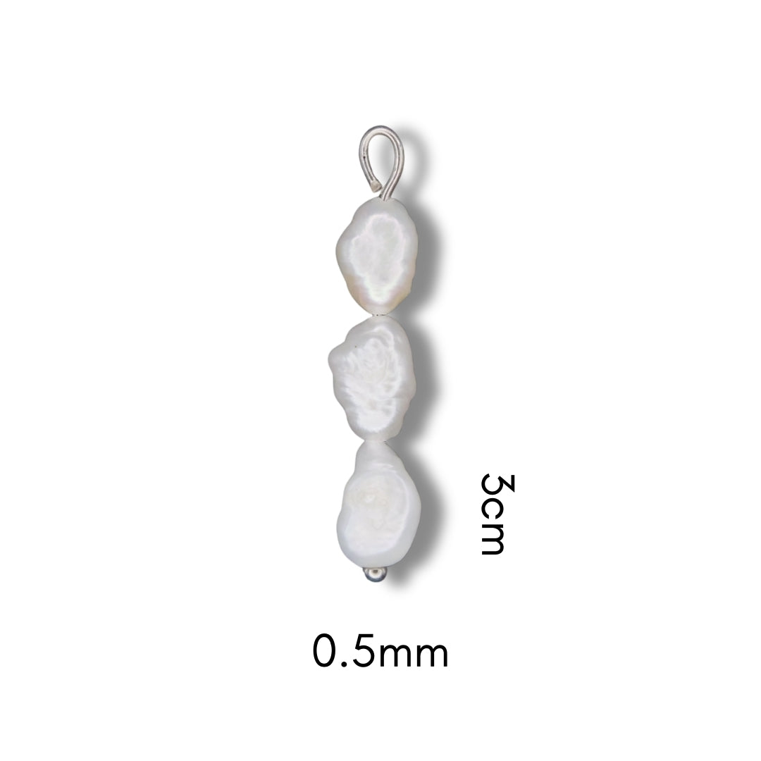Stacked Pearl Charm I 2 Styles (Gold or Silver)