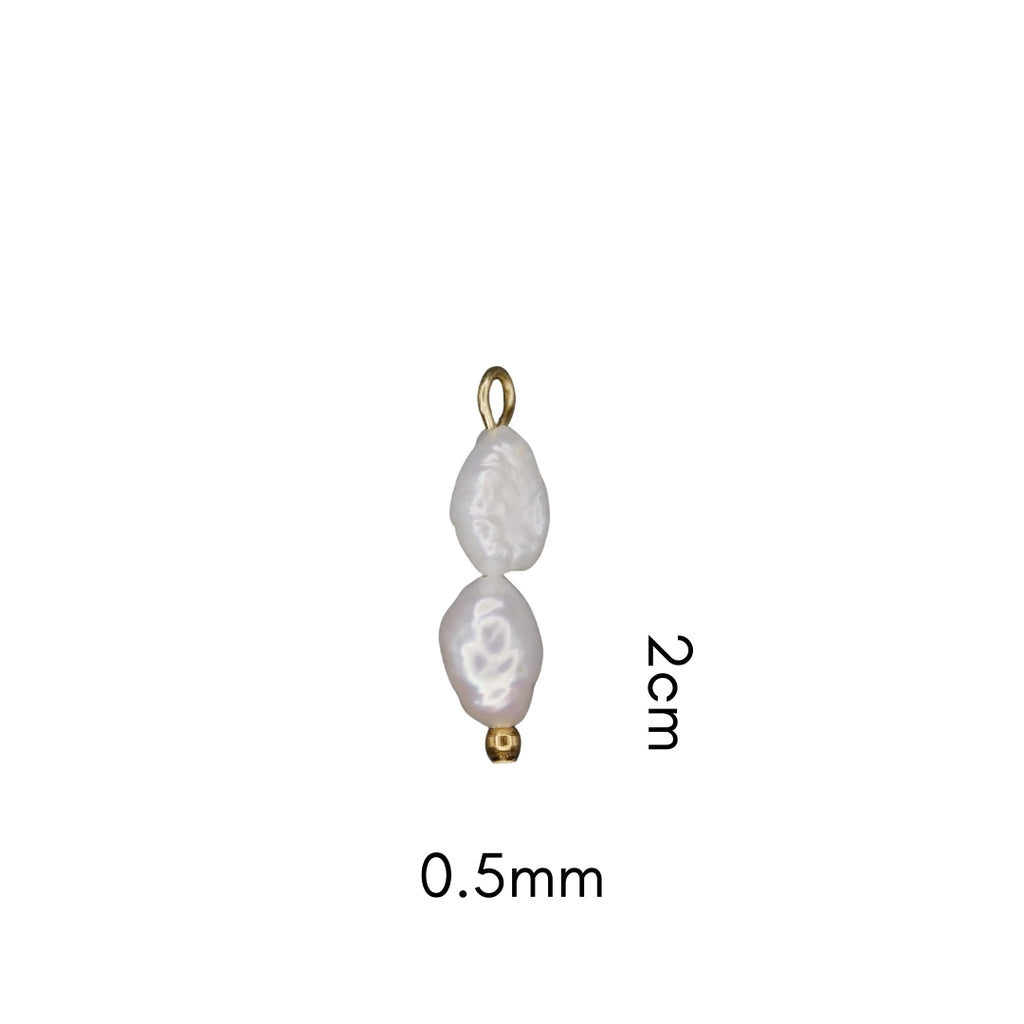 Stacked Pearl Charm I 2 Styles (Gold or Silver)
