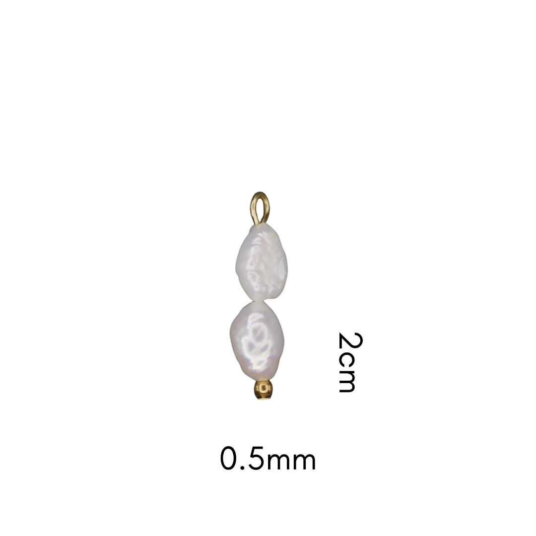 Stacked Pearl Charm I 2 Styles (Gold or Silver)
