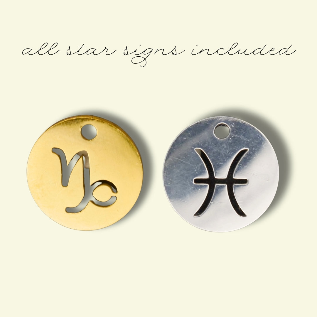 All Star Sign Charm (Silver/Gold) compatible with our necklaces, bracelets