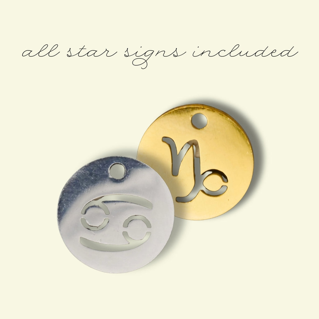 All Star Sign Charm (Silver/Gold) compatible with our necklaces, bracelets