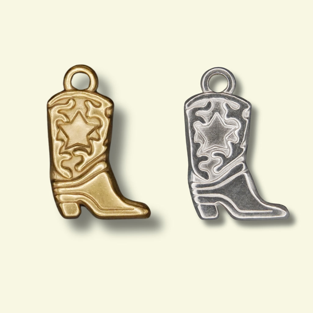Cowboy Boot Charm (Silver or Gold) compatible with our necklaces