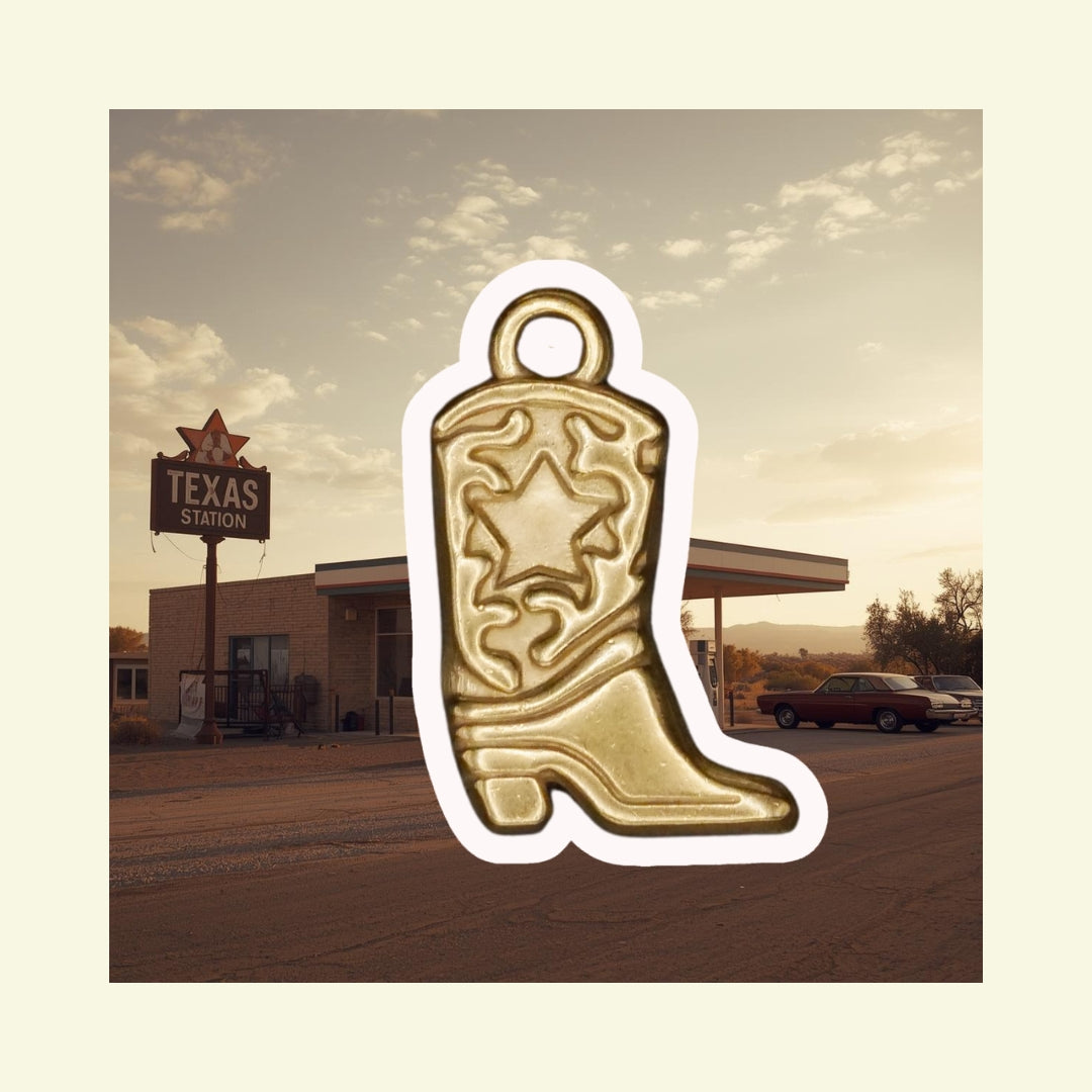 Cowboy Boot Charm (Silver or Gold) compatible with our necklaces