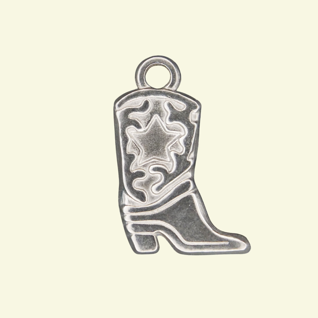 Cowboy Boot Charm (Silver or Gold) compatible with our necklaces