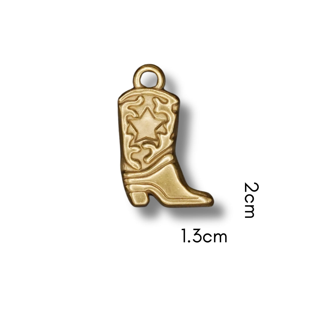 Cowboy Boot Charm (Silver or Gold) compatible with our necklaces