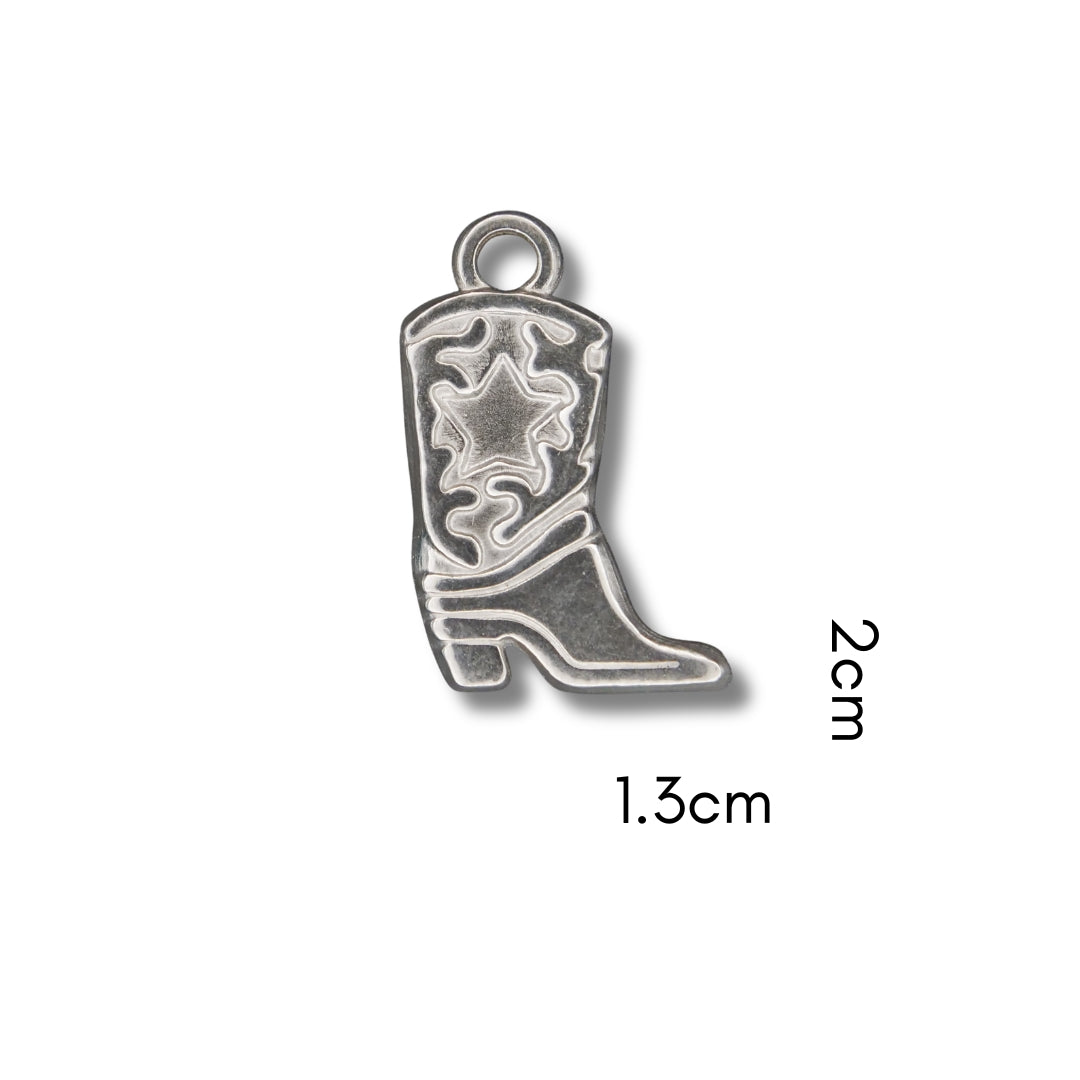 Cowboy Boot Charm (Silver or Gold) compatible with our necklaces
