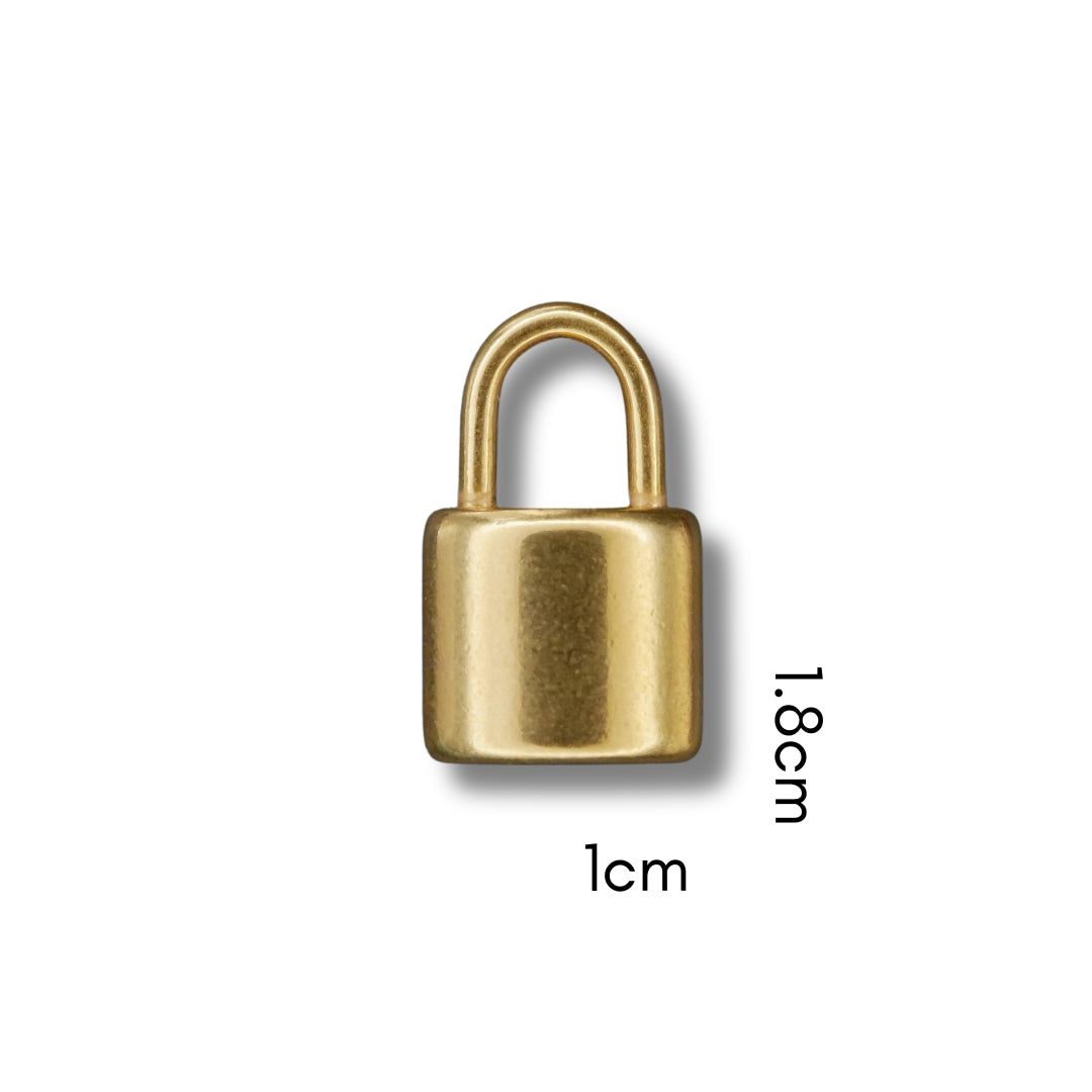 Padlock Charm (Silver or Gold) compatible with our necklaces