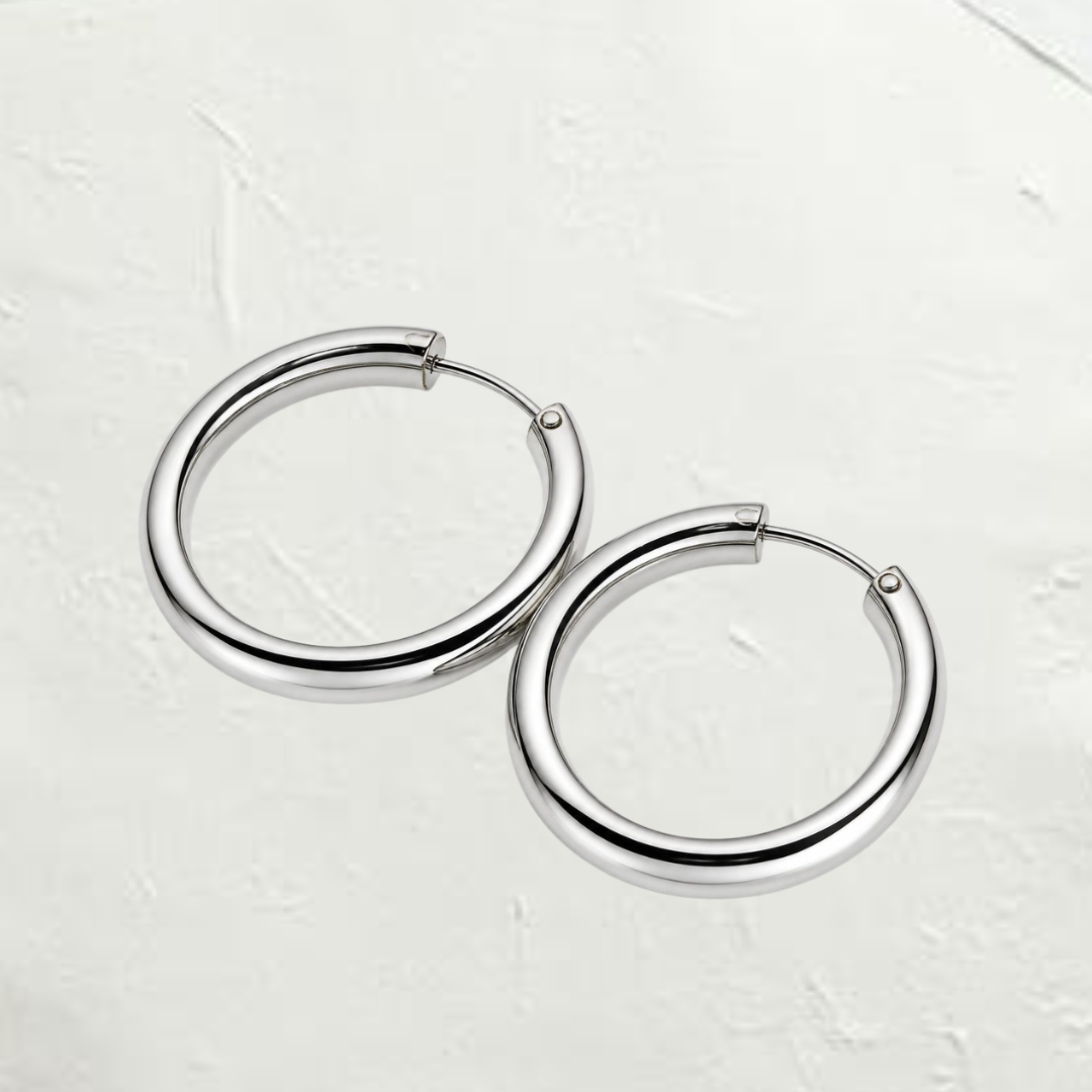 Customisable Hoop Earrings (silver/ gold), Add charms
