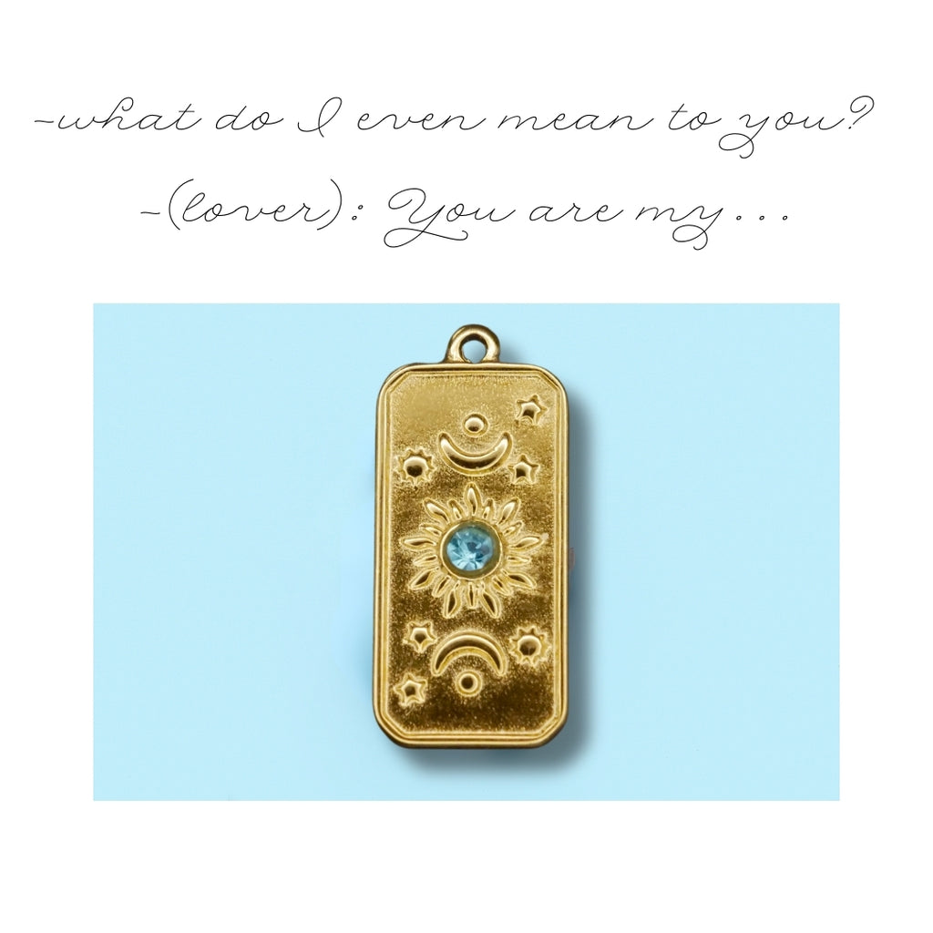 Sun Moon Talisman Card Charm (Gold only) compatible with our necklaces
