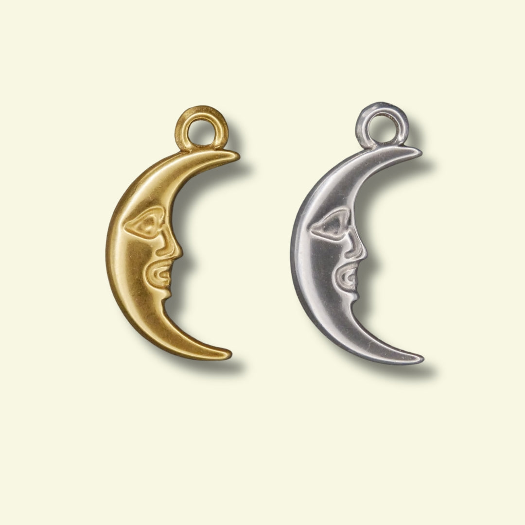 Moon Charm (Silver or Gold) compatible with our necklaces