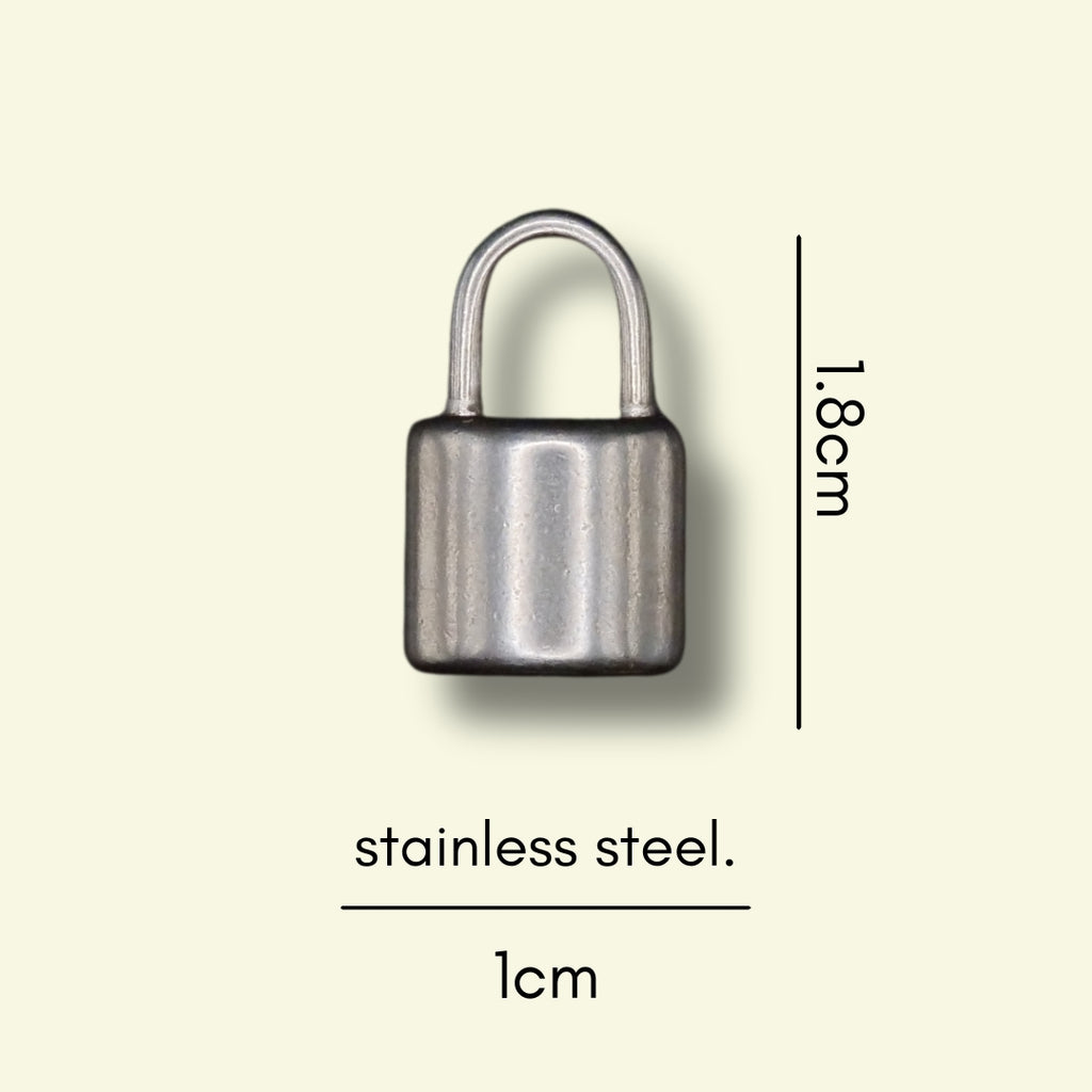 Padlock Charm (Silver or Gold) compatible with our necklaces