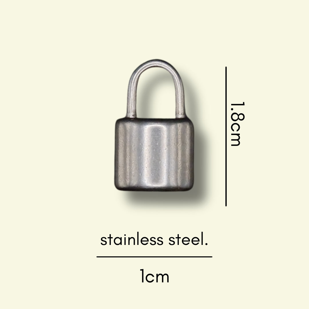 Padlock Charm (Silver or Gold) compatible with our necklaces